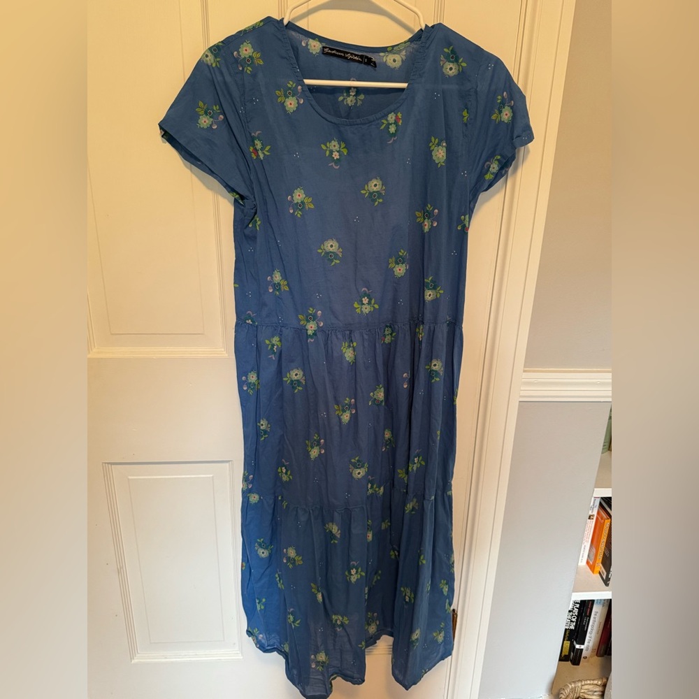 Gudrun Sjoden Blue Floral Dress
